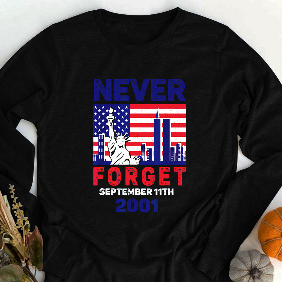 Patriot Day 2022 Shirt 911 Memorial Shirts Patriot Day Never Forget US Flag T-Shirt