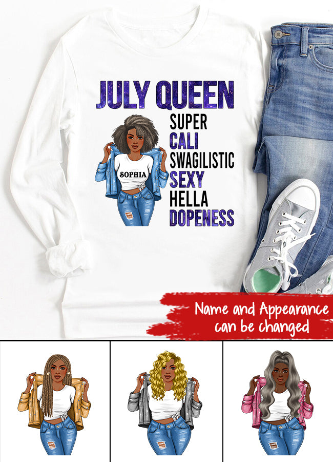 July Birthday Shirt, Custom Birthday Shirt, Queens Born In July, July Birthday Shirts For Woman, July Birthday Gifts
