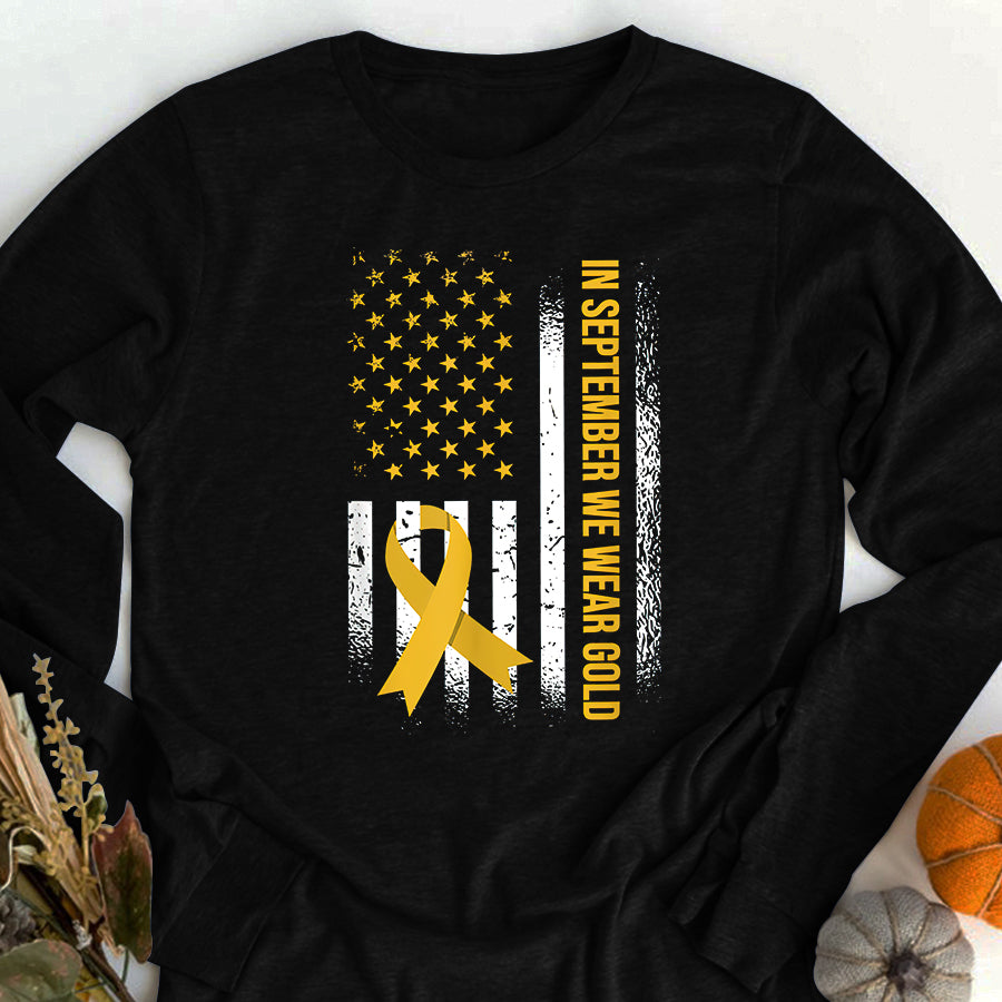 Childhood Cancer Awareness Shirt In September We Wear Gold - Childhood Cancer Awareness T-Shirt