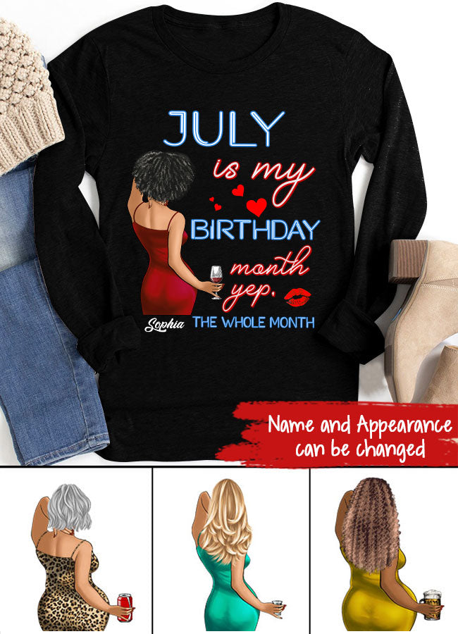 July Birthday Shirt, Custom Birthday Shirt, Queens was Born In July, July Birthday Shirts For Woman, July Birthday Gifts