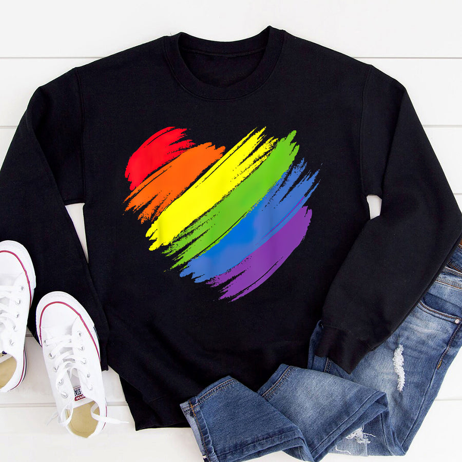 LGBT Shirts, Rainbow Pride Shirt, LGBT Gay Pride Flag Shirt, Gay Pride 2022 Heart Lgbt T-Shirt
