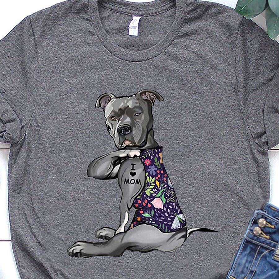 Dog Mom Shirt, Mother&#39;s Day T Shirt, I Love Mom Shirt, Dog Mama Shirt, Mother&#39;s Day Tee Shirts,  Mother Day Gift