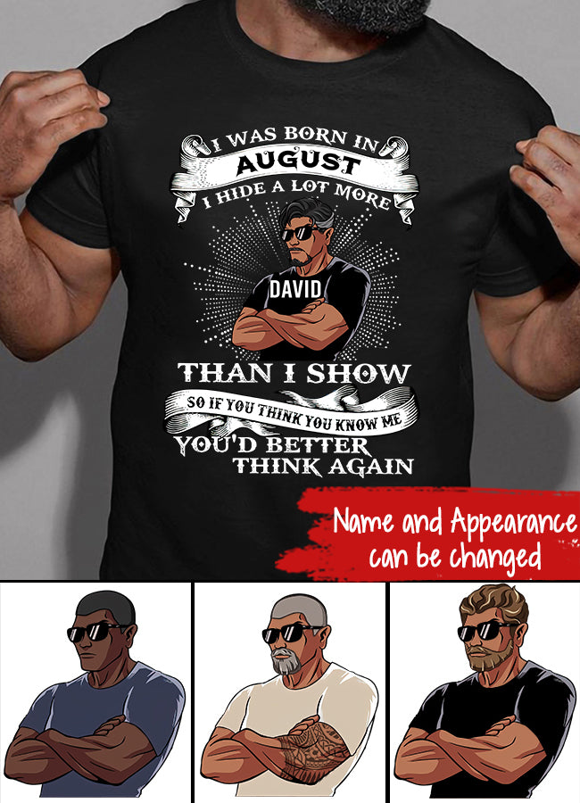 August Birthday Shirt, Custom Birthday Shirt, A Black King was born in August, August Birthday Shirts For Man, August Birthday Gifts