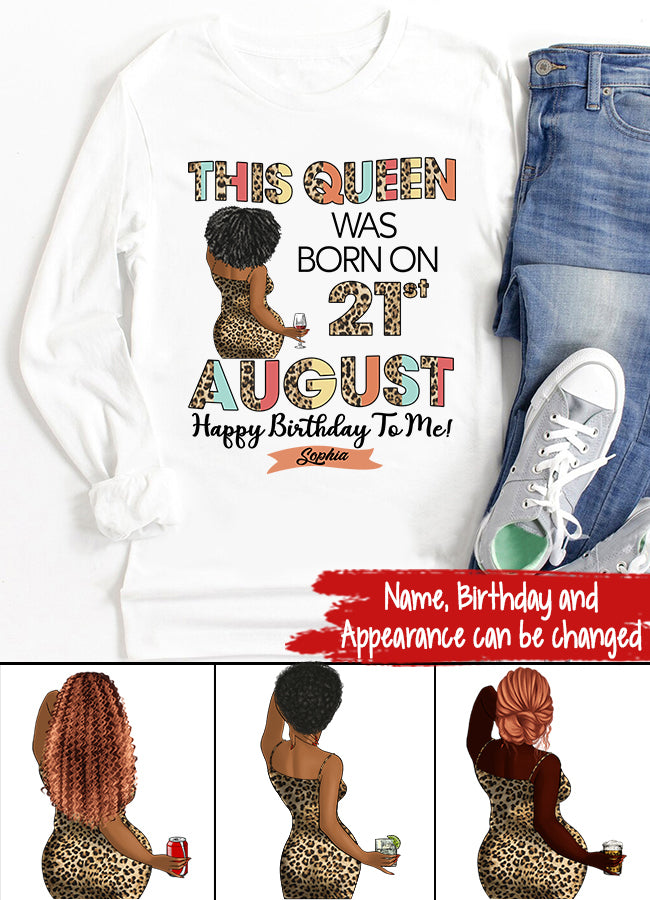 August Birthday Shirt, Custom Birthday Shirt, Queens Born In August, August Birthday Shirts For Woman, August Birthday Gifts