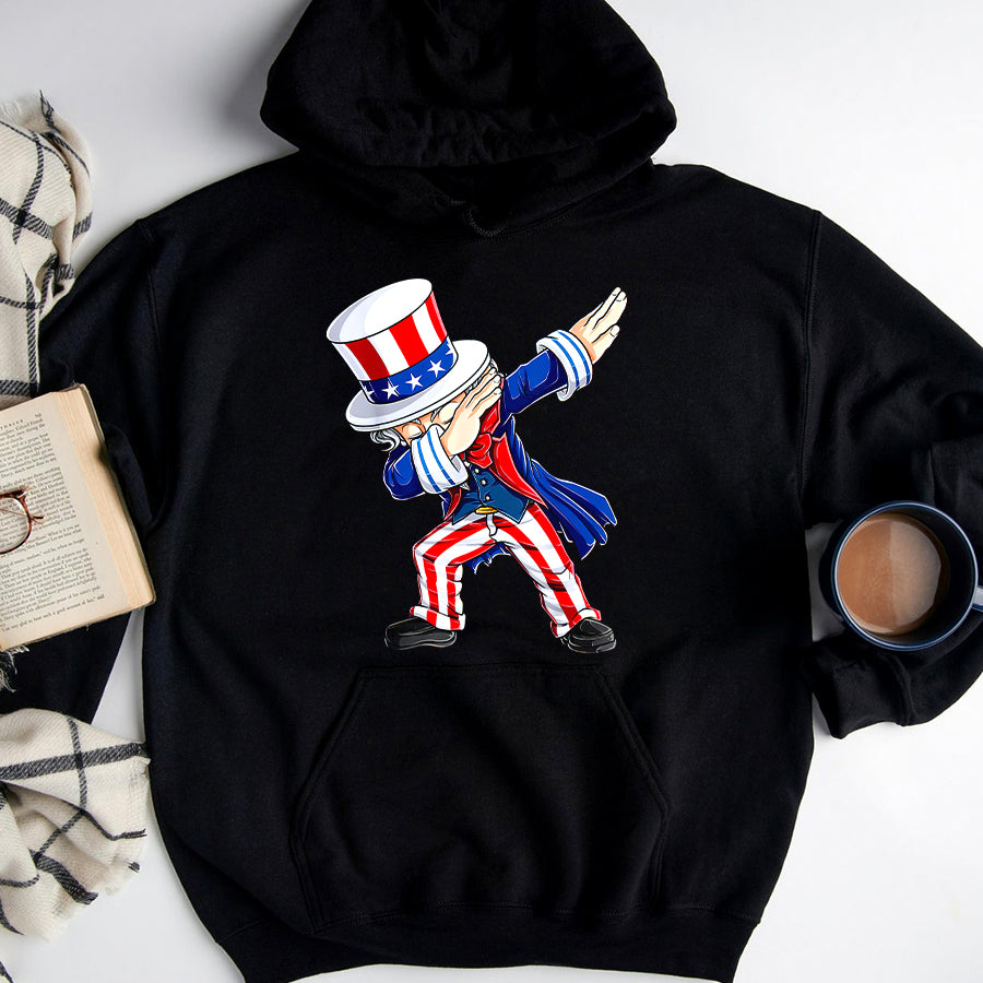 Independence Day Shirt Dabbing Uncle Sam 4th of July Kids Boys Men Funny Dab Dance T-Shirt