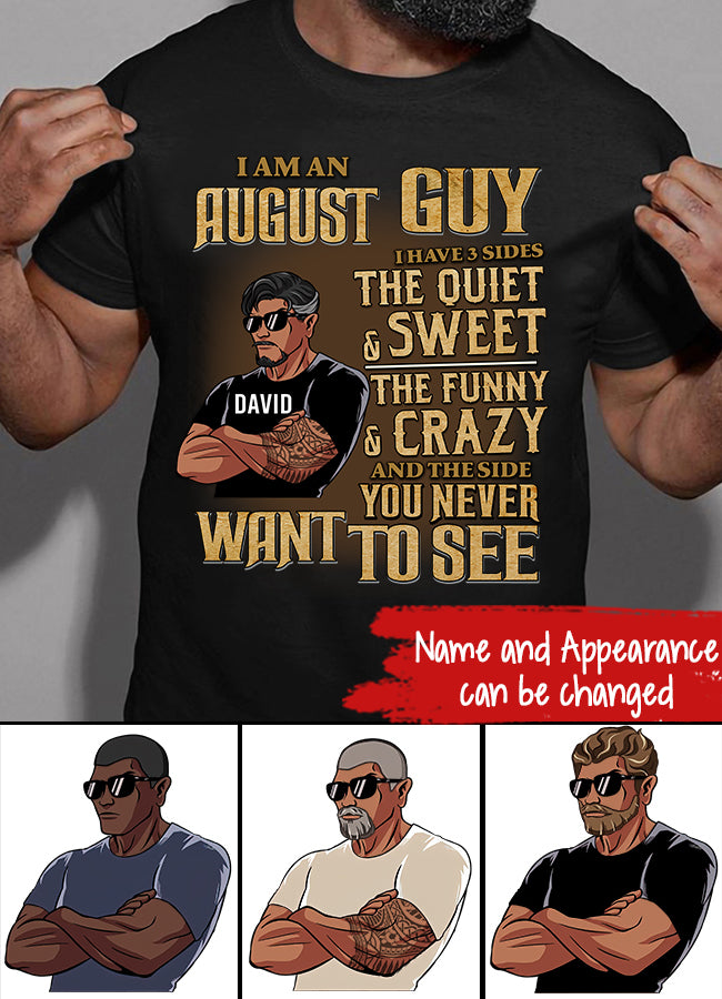 August Birthday Shirt, Custom Birthday Shirt, A Black King was born in August, August Birthday Shirts For Man, August Birthday Gifts