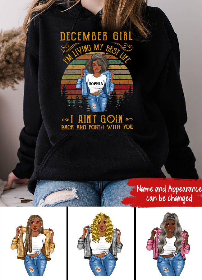 December birthday shirt, custom birthday shirt, Queens born in December, December Birthday Gifts For Afro Woman, December Birthday Gifts