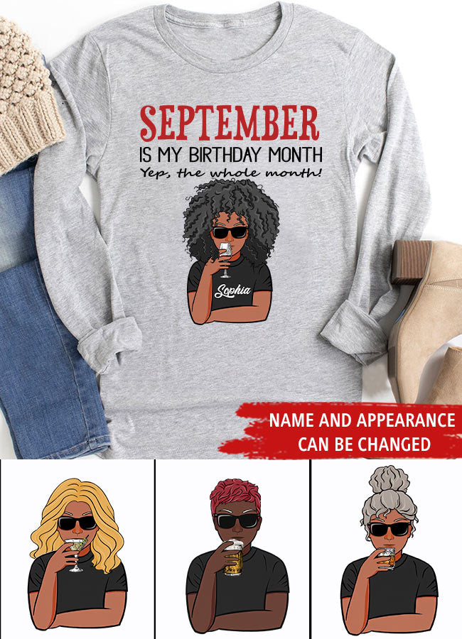 September Birthday Shirt, Custom Birthday Shirt, Queens are Born In September, September Birthday Shirts For Woman, September Birthday Gifts