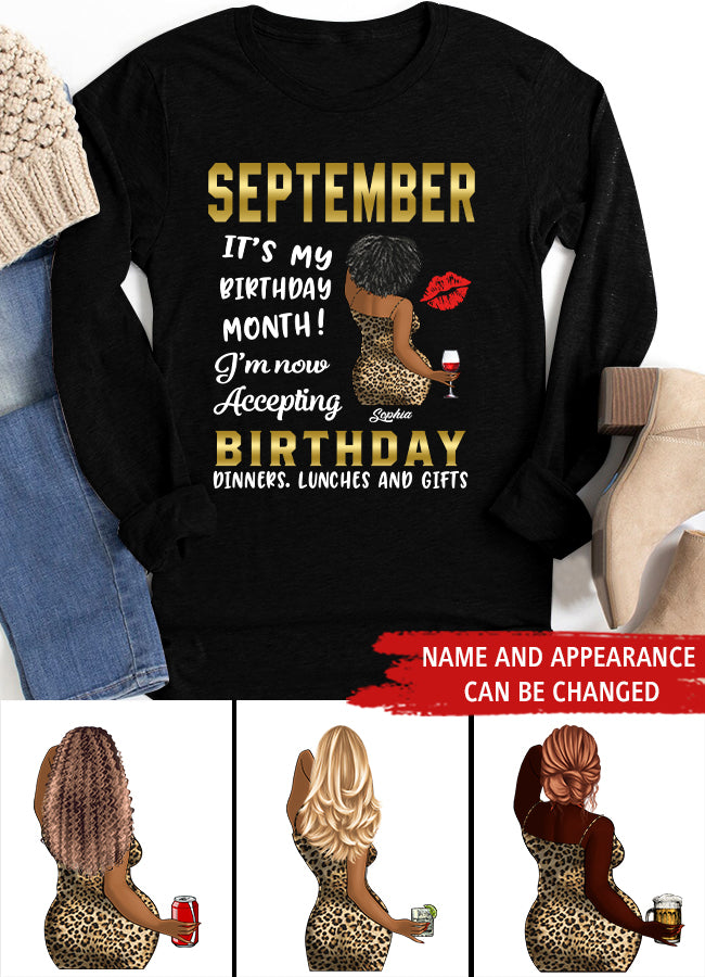 September Birthday Shirt, Custom Birthday Shirt, Queens Born In September, September Birthday Shirts For Woman, September Birthday Gifts