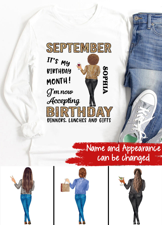 September Birthday Shirt, Custom Birthday Shirt, Queens are Born In September, September Birthday Shirts For Woman, September Birthday Gifts