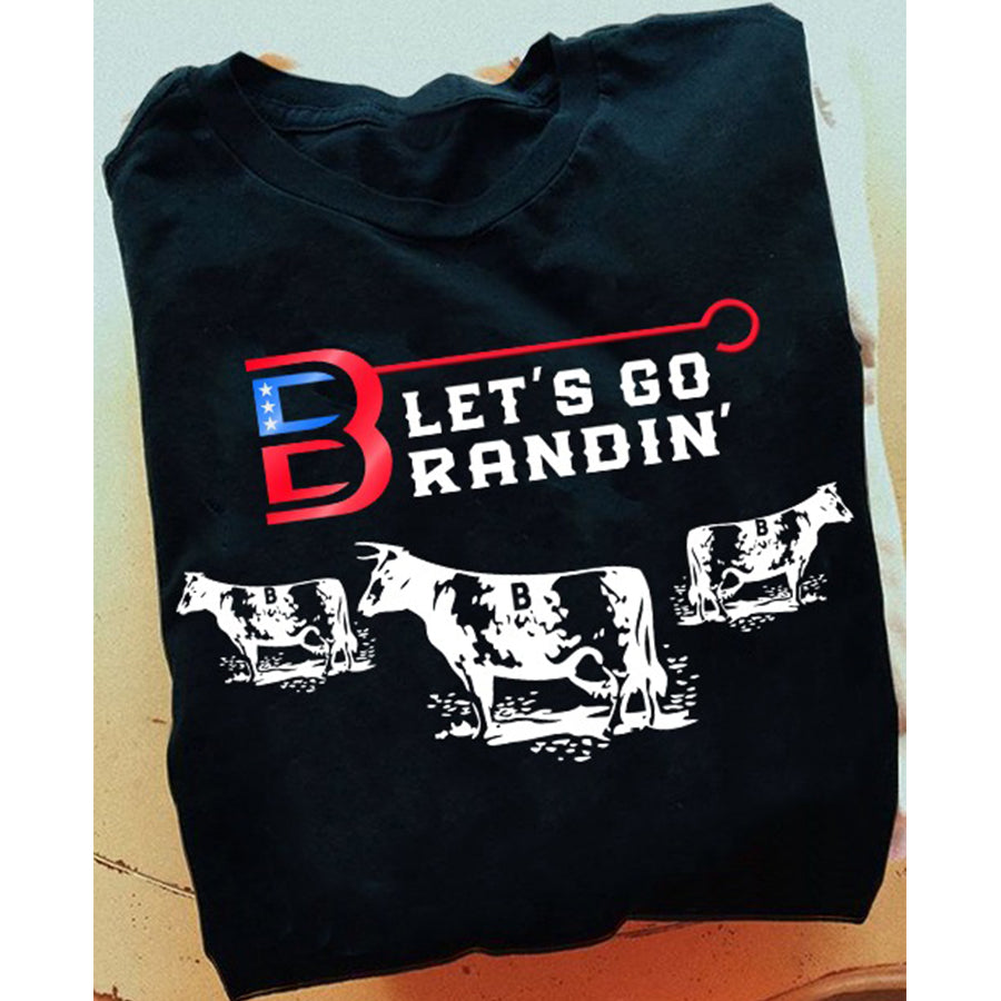 Let&#39;s Go Brandin, Funny T Shirt, Cow Shirt