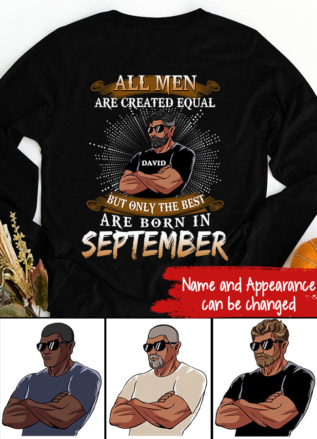 September Birthday Shirt, Custom Birthday Shirt, A Black King was born in September, September Birthday Shirts For Man, September Birthday Gifts