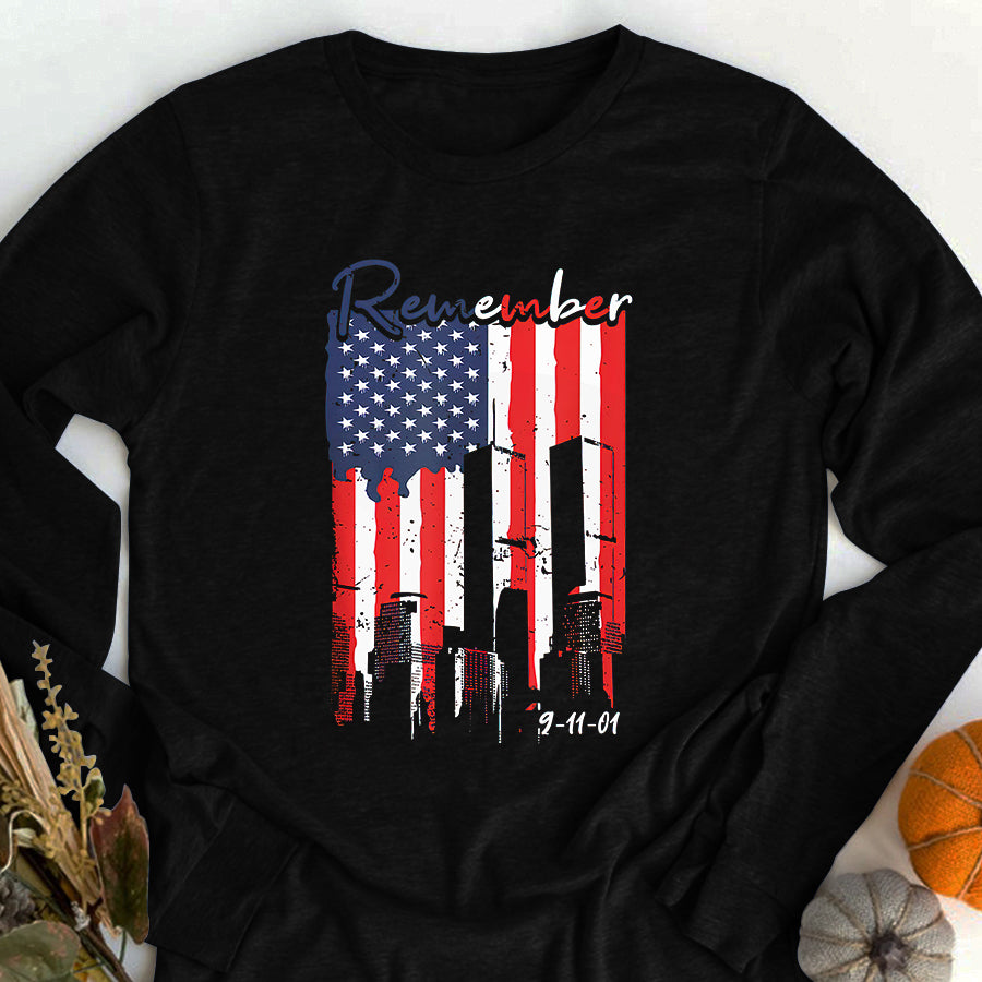 Patriot Day 2022 Shirt 911 Memorial Shirts Remember 9-11-01 T-Shirt