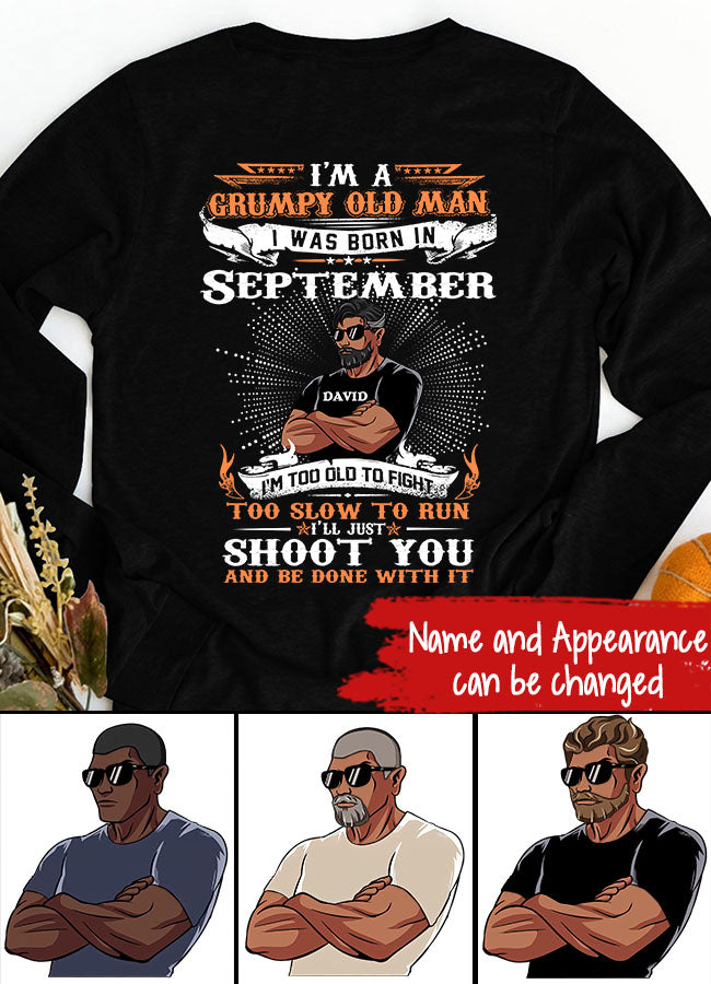 September Birthday Shirt, Custom Birthday Shirt, A Black King was born in September, September Birthday Shirts For Man, September Birthday Gifts