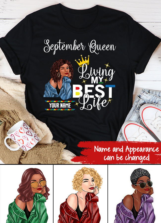September Birthday Shirt, Custom Birthday Shirt, Queens are Born In September, September Birthday Shirts For Woman, September Birthday Gifts