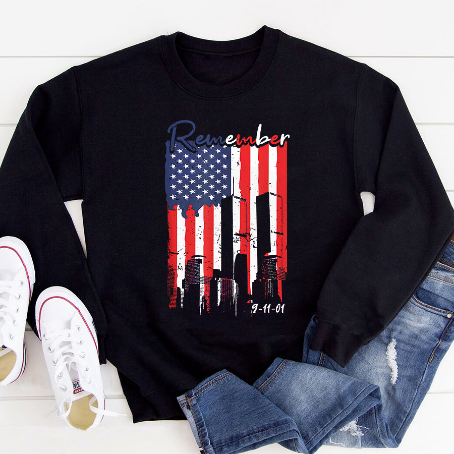 Patriot Day 2022 Shirt 911 Memorial Shirts Remember 9-11-01 T-Shirt