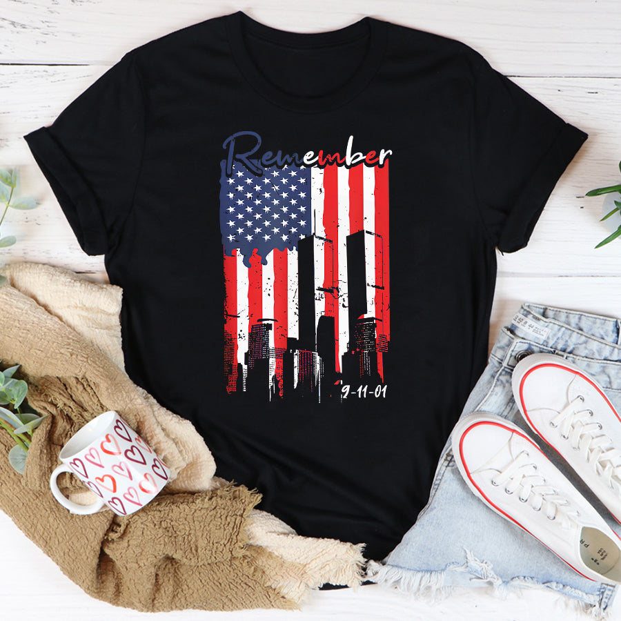 Patriot Day 2022 Shirt 911 Memorial Shirts Remember 9-11-01 T-Shirt