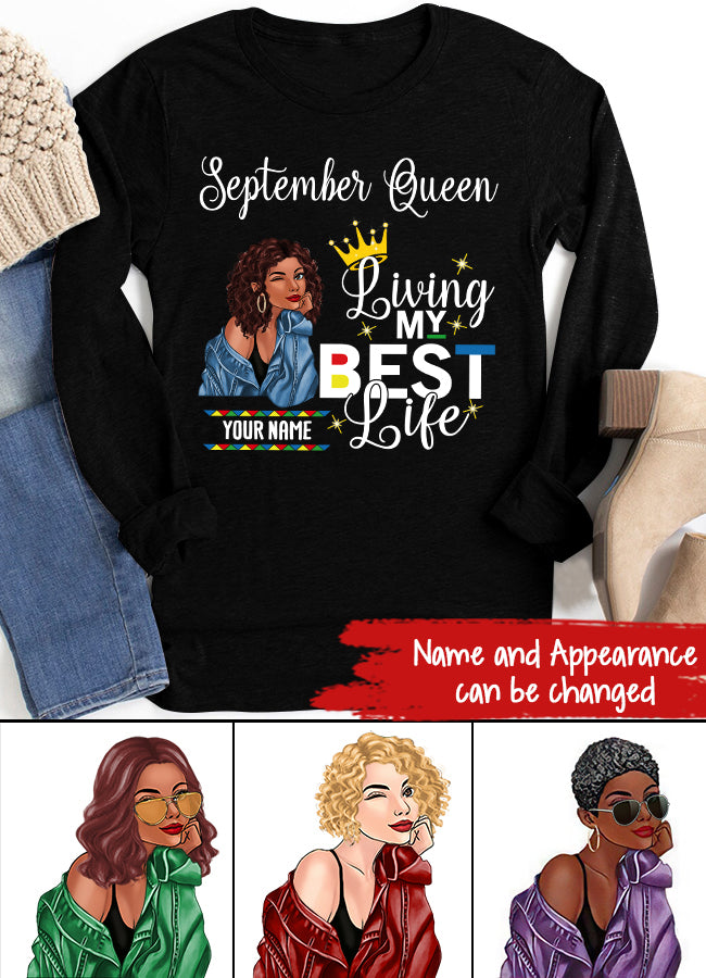 September Birthday Shirt, Custom Birthday Shirt, Queens are Born In September, September Birthday Shirts For Woman, September Birthday Gifts