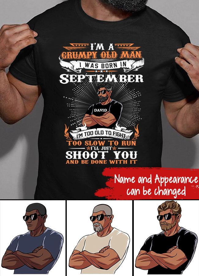 September Birthday Shirt, Custom Birthday Shirt, A Black King was born in September, September Birthday Shirts For Man, September Birthday Gifts