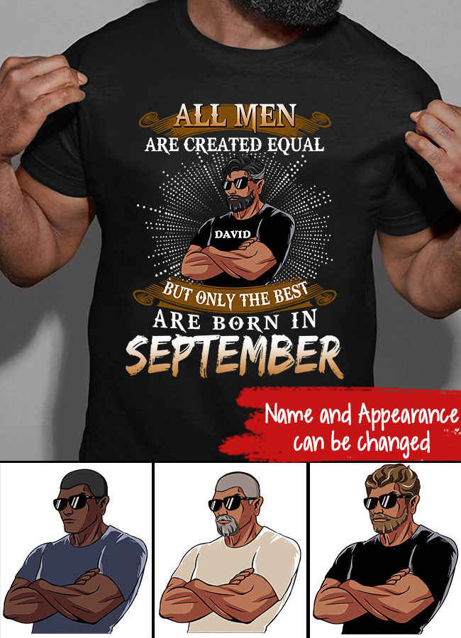 September Birthday Shirt, Custom Birthday Shirt, A Black King was born in September, September Birthday Shirts For Man, September Birthday Gifts