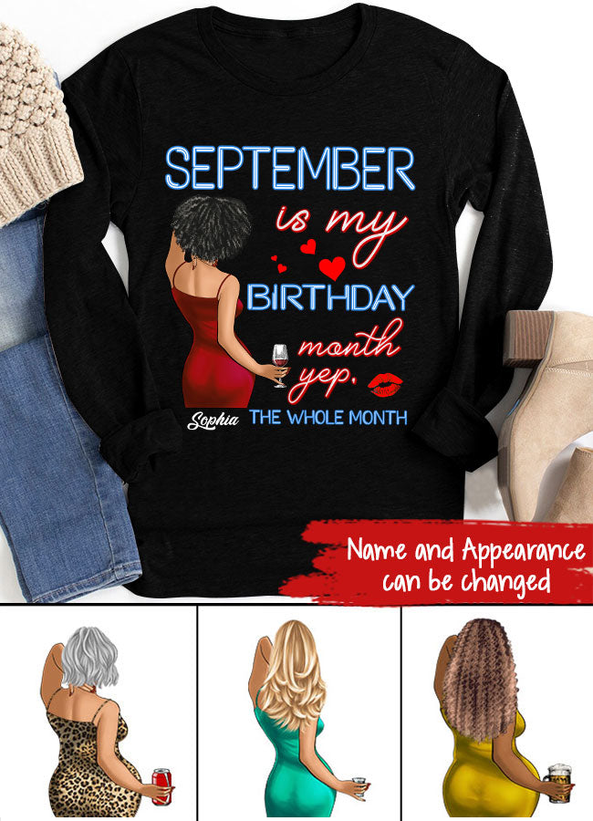 September Birthday Shirt, Custom Birthday Shirt, Queens was Born In September, September Birthday Shirts For Woman, September Birthday Gifts