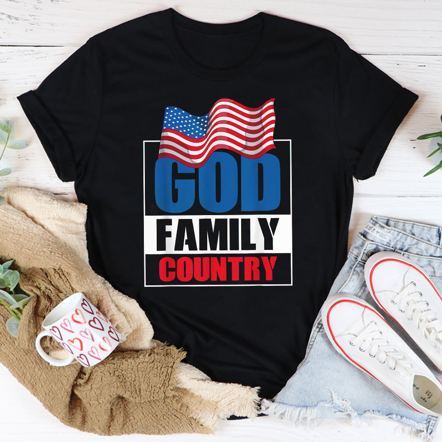 Patriot Day 2022 Shirt 911 Memorial Shirts God Family Country Soldier Patriot US Flag Memorial Day T-Shirt