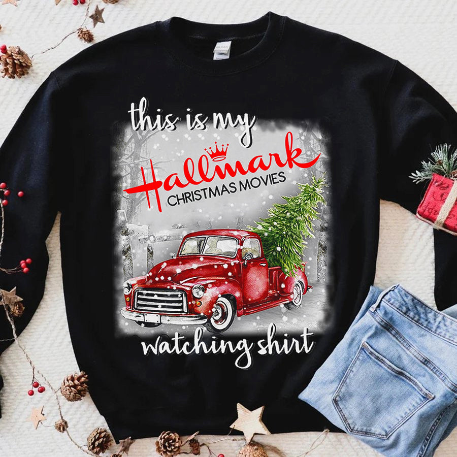 This is my hallmark movie watching shirt, christmas movie shirts, hallmark christmas t shirts, best christmas gifts unisex shirt