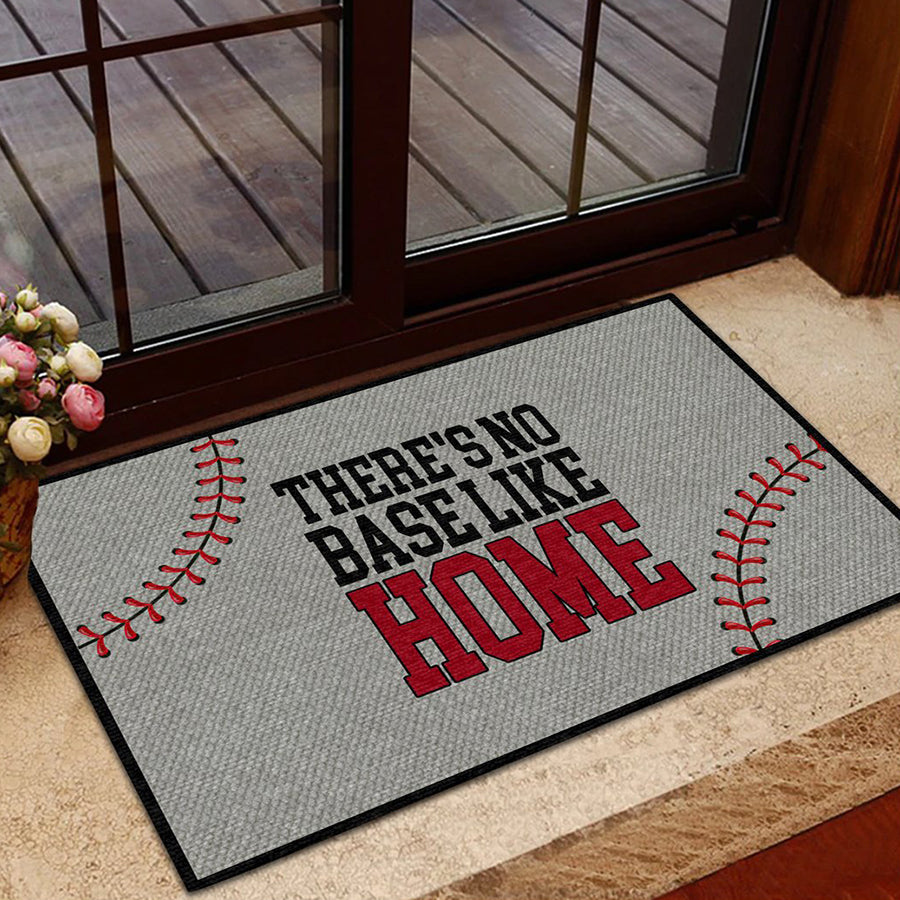 There&#39;s no base like home Baseball Doormat, best baseball gifts, home plate doormat