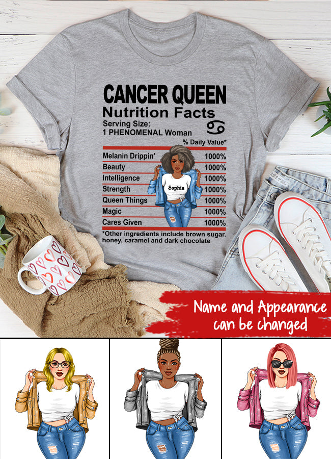 Custom Birthday Shirt, Cancer Zodiac t shirt, Cancer  Birthday shirt, Cancer  t shirts for ladies, Cancer  queen t shirt, Cancer  Queen Birthday shirt