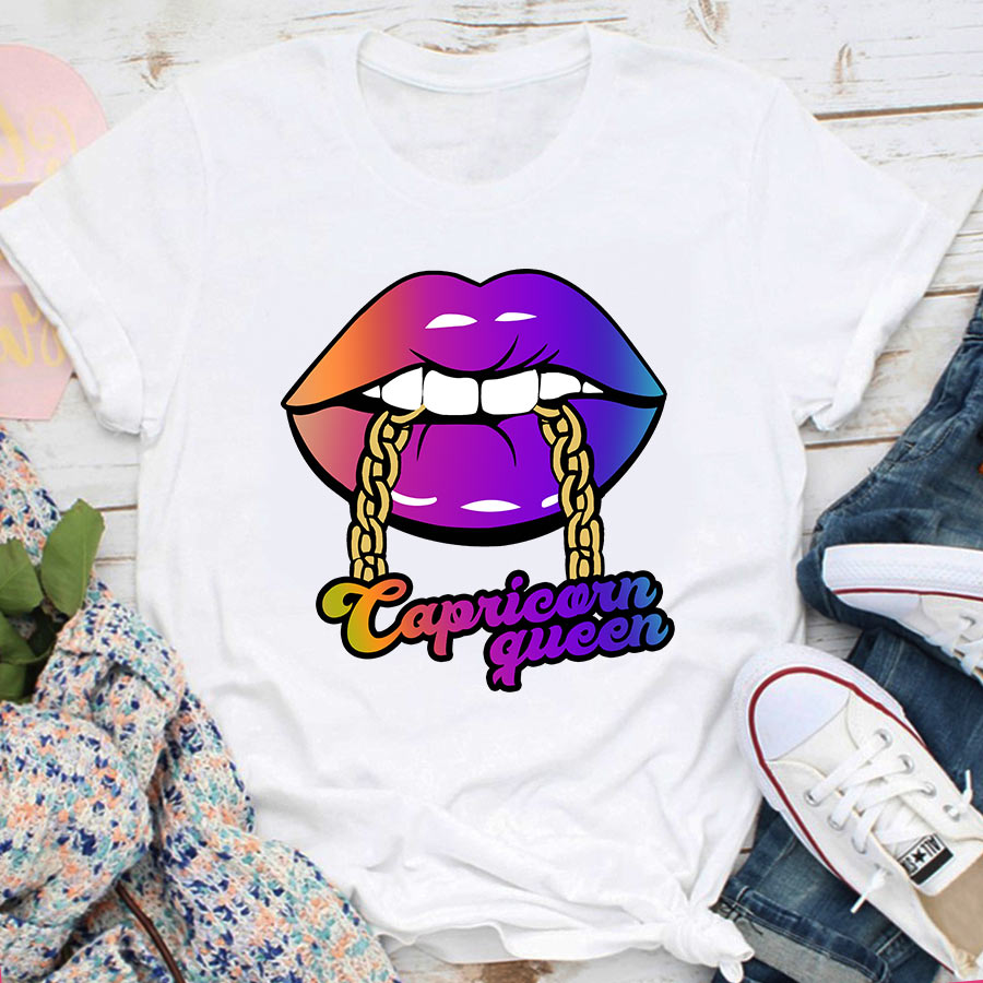 Capricorn Girl, Capricorn Birthday Shirts For Woman, Capricorn Birthday Month, Capricorn Cotton T-Shirt For Her