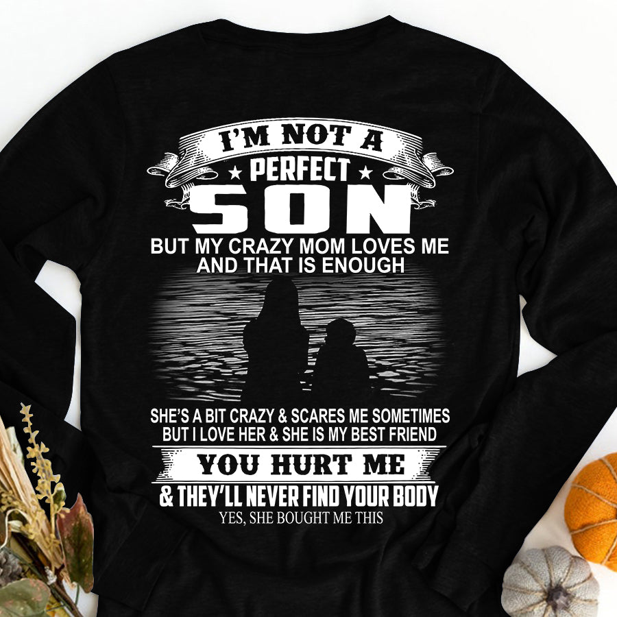 Son Shirt, Mom And Son T Shirts , I&#39;m Not A Perfect Son Shirt, Mom Lover , Mother&#39;s Day Tee Shirts, Funny Mothers Day Shirts, Mother Day Gift
