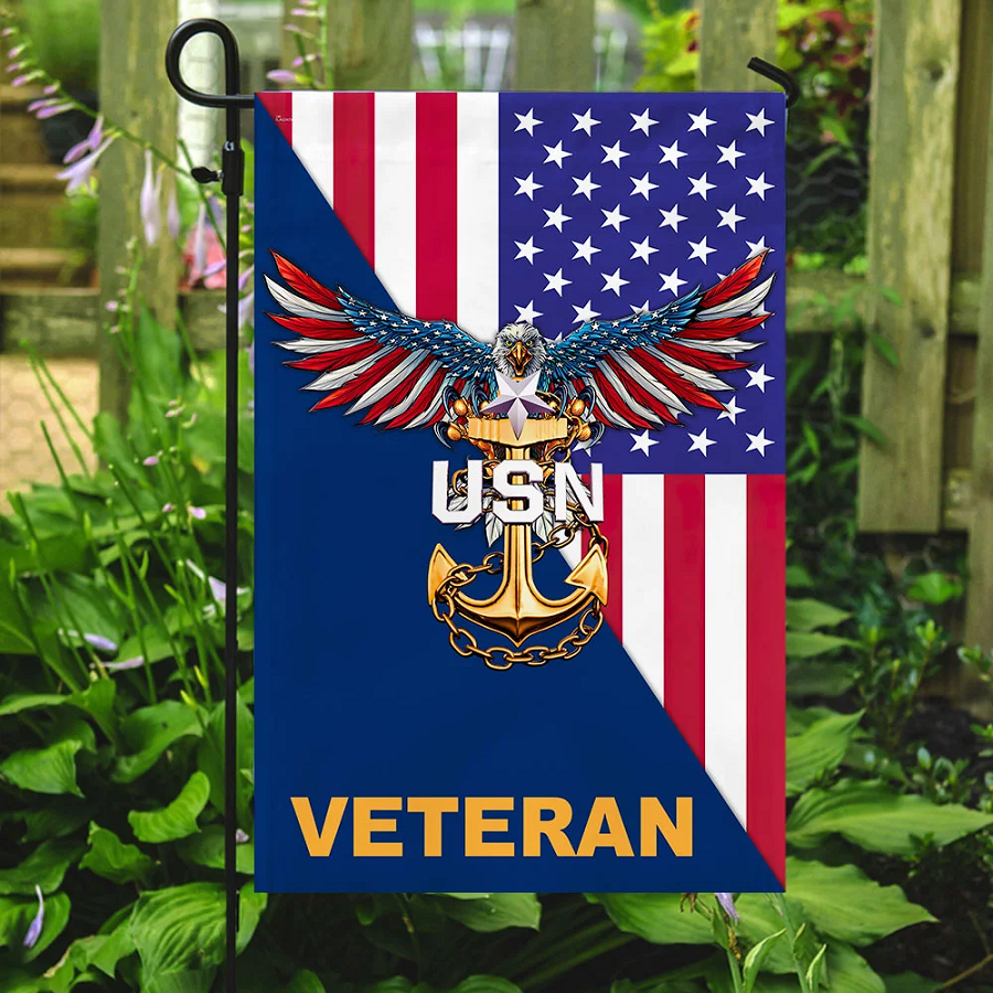 USN Veteran Of America Veteran Flag