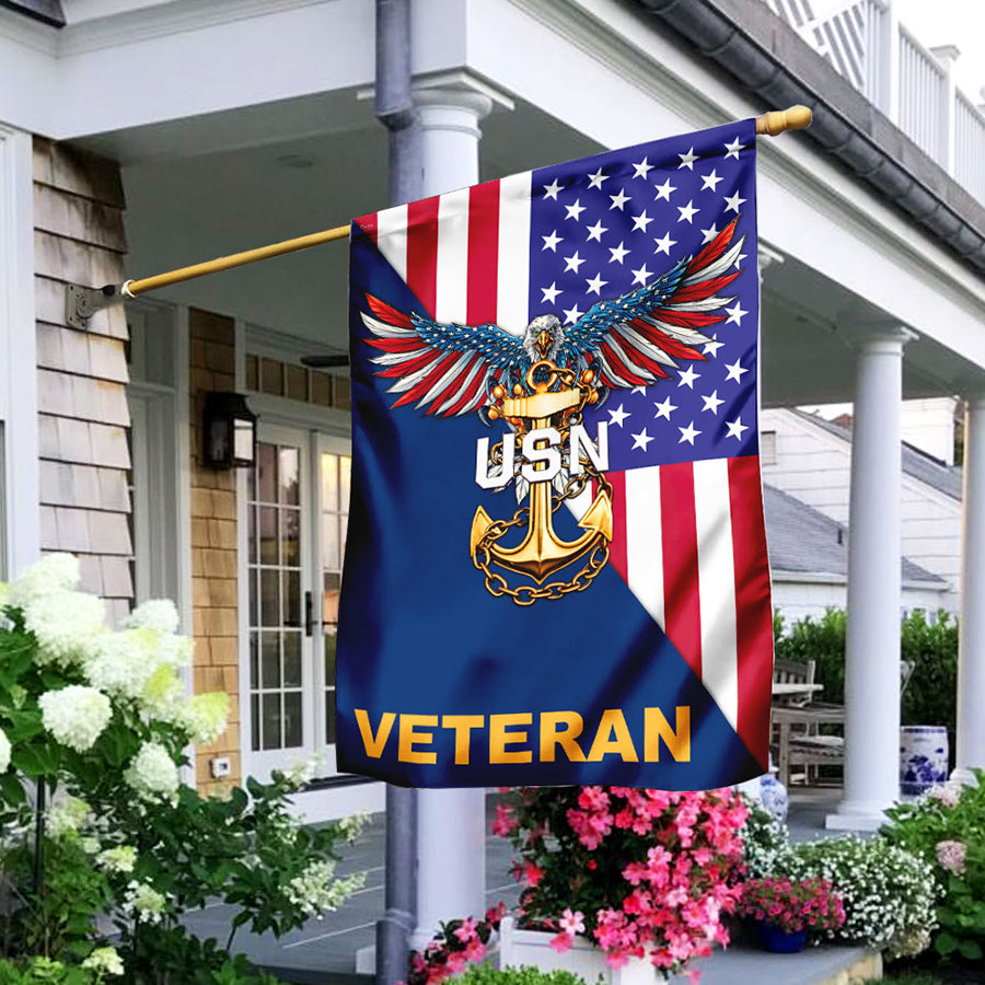 USN Veteran Of America Veteran Flag