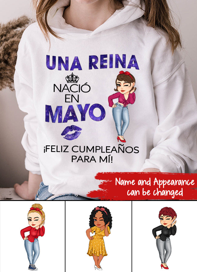 Camisa De Cumpleaños De Mayo, Camisa De Cumpleaños Personalizada, Reinas Nacidas En Mayo, Regalos De Cumpleaños De Mayo, Camisas De Mayo Para Mujeres