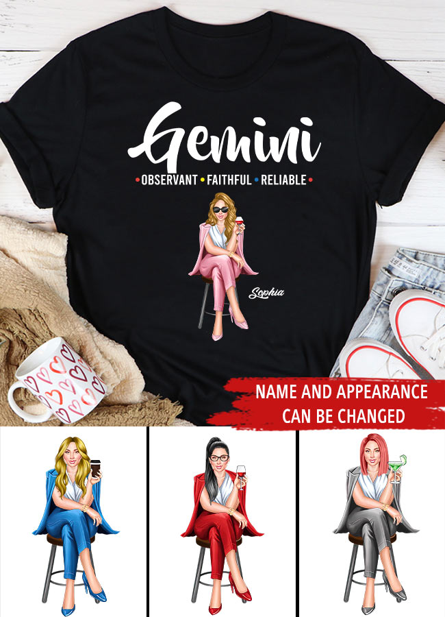 Custom Birthday Shirt, Gemini Zodiac T Shirt, Gemini Birthday Shirt, Gemini T Shirts For Ladies, Gemini Queen T Shirt