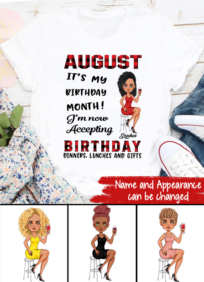 August Birthday Shirt, Custom Birthday Shirt, Queens Born In August, August Birthday Shirts For Woman, August Birthday Gifts