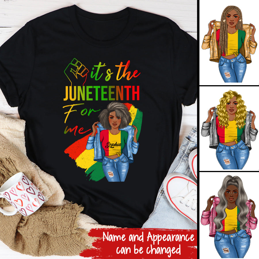 Juneteenth Shirt, Custom Juneteenth Shirt, It's The Juneteenth For Me, Free-ish Since 1865 Independence T-Shirt