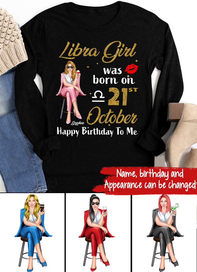 Custom Birthday Shirt, Libra Zodiac T Shirt, Libra Birthday Shirt, Libra T Shirts For Ladies, Libra Queen Birthday Shirt
