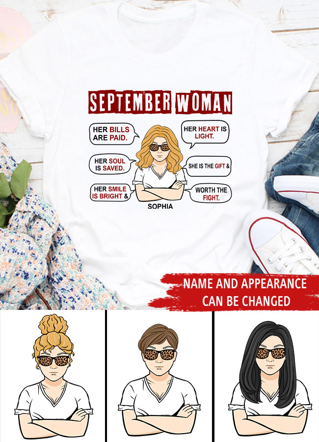 September Birthday Shirt, Custom Birthday Shirt, September Birthday Shirts For Woman, September Birthday Gifts