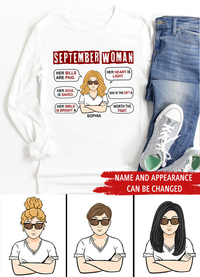 September Birthday Shirt, Custom Birthday Shirt, September Birthday Shirts For Woman, September Birthday Gifts