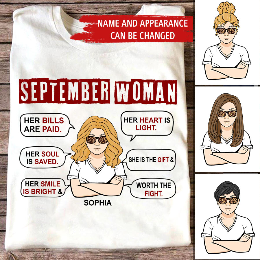 September Birthday Shirt, Custom Birthday Shirt, September Birthday Shirts For Woman, September Birthday Gifts