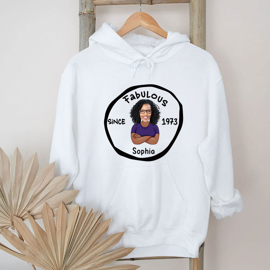 50th birthday shirts for her, Personalised 50th birthday gifts, 1973 t shirt, 50 and fabulous shirt, 50th birthday shirt ideas, gift ideas 50th birthday woman