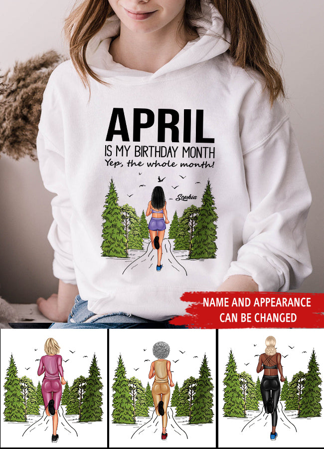 April Birthday Shirt, Custom Birthday Shirt, Queens Born In April, April Birthday Gifts, April shirts for Woman, Custom running shirts, Birthday running shirt