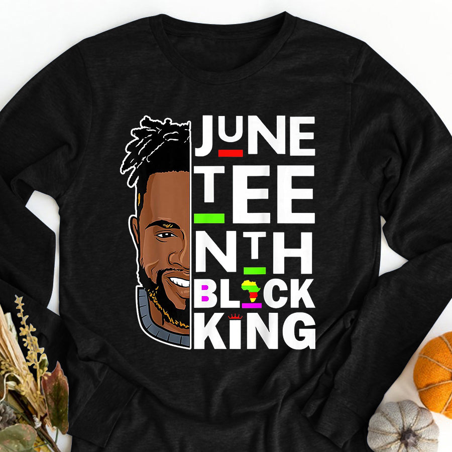 Father&#39;s Day Shirt Juneteenth Black King Melanin Father Dad Men Son Dad Da Boys T-Shirt