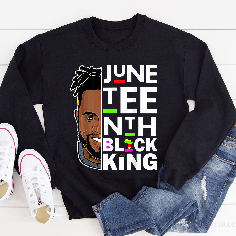 Father&#39;s Day Shirt Juneteenth Black King Melanin Father Dad Men Son Dad Da Boys T-Shirt
