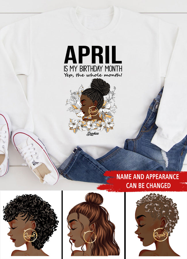 April Birthday Shirt, Custom Birthday Shirt, Queens Born In April, April Birthday Gifts, April shirts for Woman