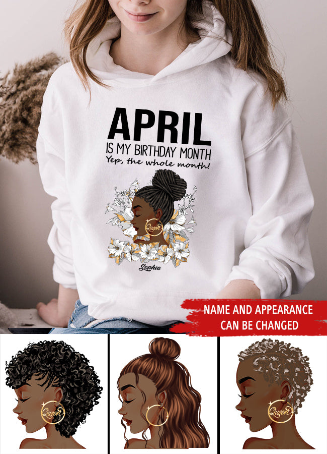April Birthday Shirt, Custom Birthday Shirt, Queens Born In April, April Birthday Gifts, April shirts for Woman