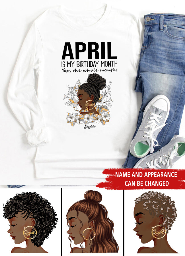 April Birthday Shirt, Custom Birthday Shirt, Queens Born In April, April Birthday Gifts, April shirts for Woman