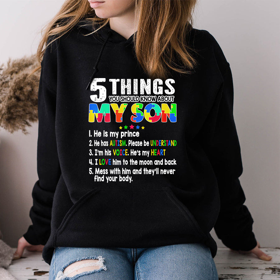 Autism Awareness Support Autism Son Kids for Mom Dad T-Shirt Autism Awareness Shirt