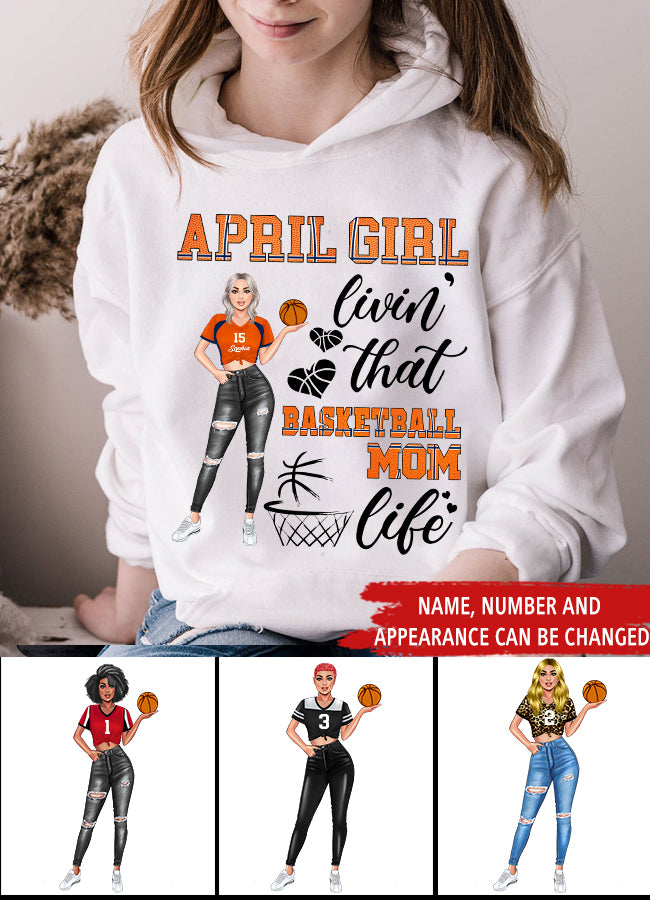 April Birthday Shirt, Custom Birthday Shirt, Queens Born In April, April Birthday Gifts, April Shirts For Woman, Birthday Gift For Basketball Lover